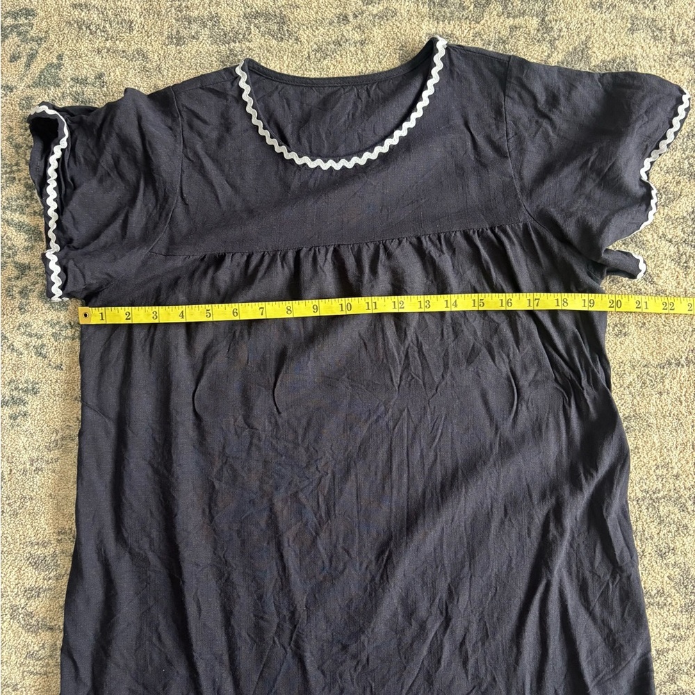 Black Ruffle Sleeve Top - Picture 4 of 5